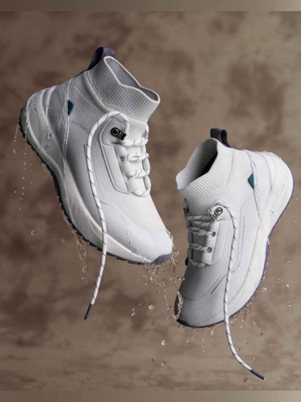 VESSI ||  Stormburst Waterproof Knit High-Top Sneakers. Sz. 7